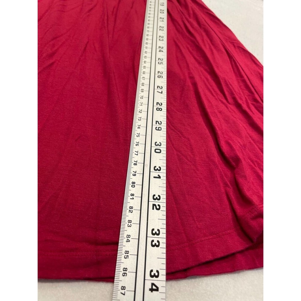 Kut from the Kloth Size S Ruffle Scoop Neck Mini Dress Dolman Batwing Sleeve Red - Picture 8 of 9